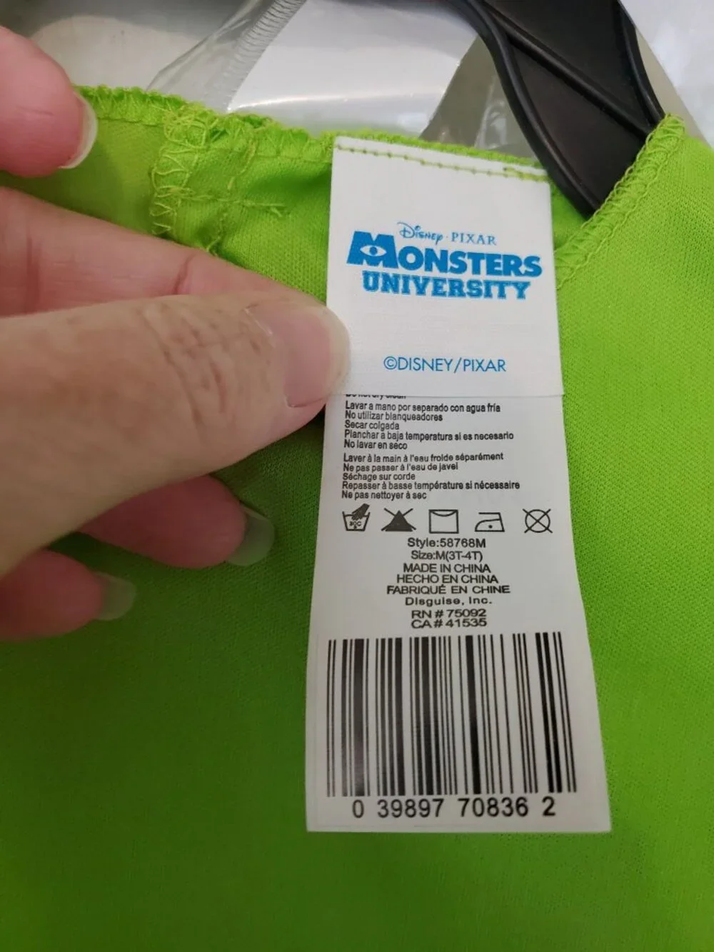 Monsters University young Mike Wazowski toddler costume, 3T/4T